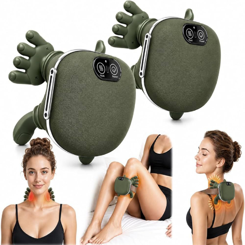 Aparat Masaj Cervical Multifunctional, 4D, 3 Intensitati, 2 Trepte Caldura 40/45°C, Wireless, Autonomie 70 min - imagine 5