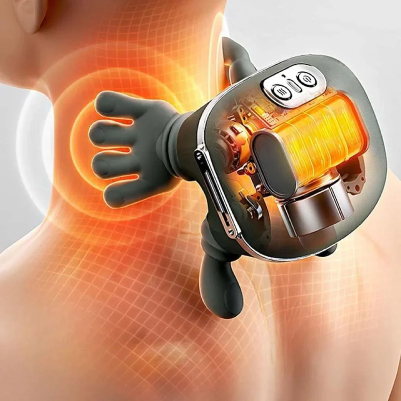 Aparat Masaj Cervical Multifunctional, 4D, 3 Intensitati, 2 Trepte Caldura 40/45°C, Wireless, Autonomie 70 min - imagine 7