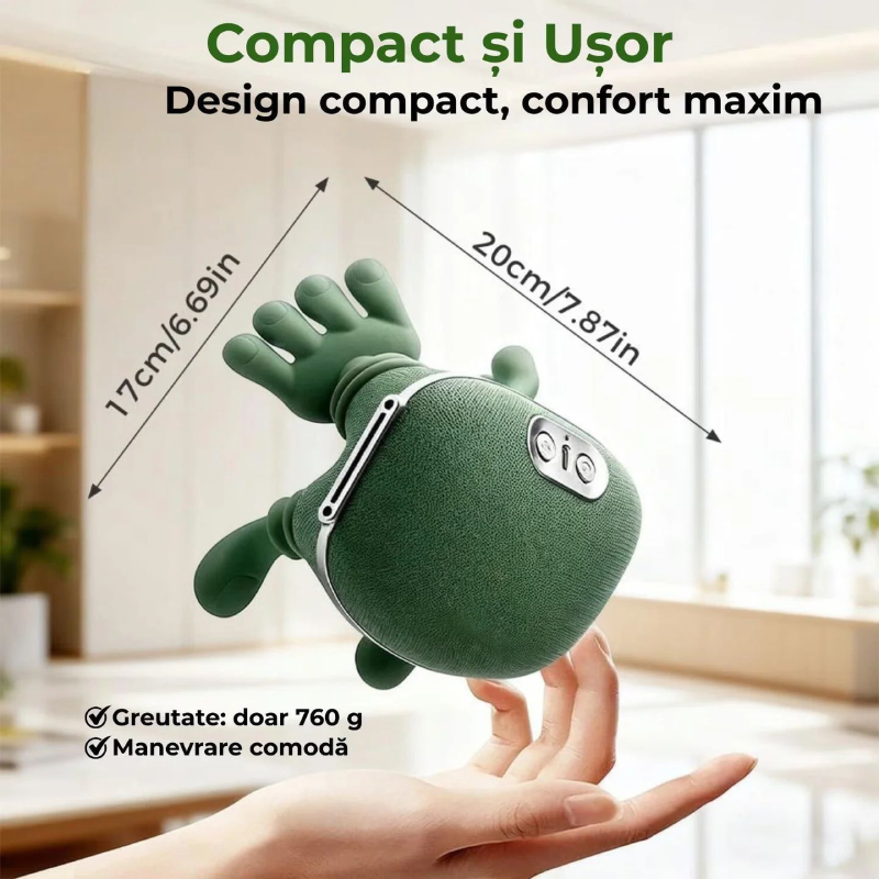 Aparat Masaj Cervical Multifunctional, 4D, 3 Intensitati, 2 Trepte Caldura 40/45°C, Wireless, Autonomie 70 min - imagine 10